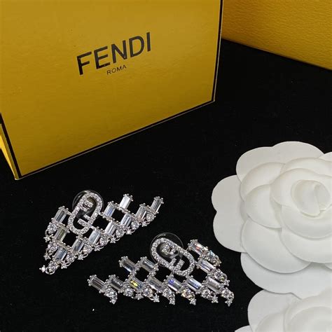 fendi earrings replica|fendi pierced earrings.